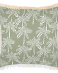 Cushion Cover-Coastal Fringe-Cabana Palms Sage-60cm x 60cm