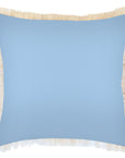 Cushion Cover-Coastal Fringe-Solid Pale Blue-60cm x 60cm
