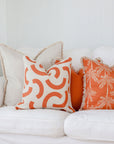 Cushion Cover-Coastal Fringe-Solid Burnt Orange-45cm x 45cm