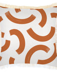 Cushion Cover-Coastal Fringe-Muse Burnt Orange-45cm x 45cm