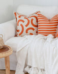 Cushion Cover-Coastal Fringe-Muse Burnt Orange-45cm x 45cm