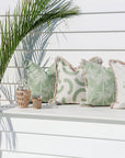 Cushion Cover-Coastal Fringe-Muse Sage-45cm x 45cm