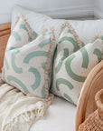 Cushion Cover-Coastal Fringe-Muse Sage-45cm x 45cm