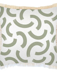 Cushion Cover-Coastal Fringe-Muse Sage-60cm x 60cm
