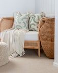 Cushion Cover-Coastal Fringe-Muse Seafoam-45cm x 45cm