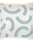 Cushion Cover-Coastal Fringe-Muse Seafoam-45cm x 45cm
