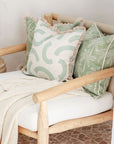 Cushion Cover-Coastal Fringe-Muse Seafoam-45cm x 45cm