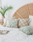 Cushion Cover-Coastal Fringe-Muse Seafoam-45cm x 45cm