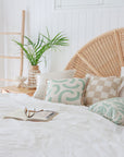 Cushion Cover-Coastal Fringe-Muse Seafoam-45cm x 45cm