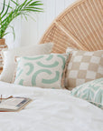 Cushion Cover-Coastal Fringe-Muse Seafoam-45cm x 45cm