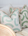 Cushion Cover-Coastal Fringe-Muse Seafoam-45cm x 45cm