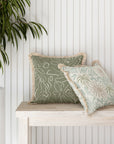 Cushion Cover-Coastal Fringe-Playa Sage-45cm x 45cm