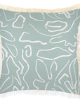 Cushion Cover-Coastal Fringe-Playa Seafoam-45cm x 45cm