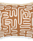 Cushion Cover-Coastal Fringe-Maze Rust-60cm x 60cm