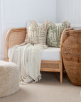 Cushion Cover-Coastal Fringe-Maze Sage-45cm x 45cm