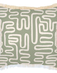 Cushion Cover-Coastal Fringe-Maze Sage-60cm x 60cm