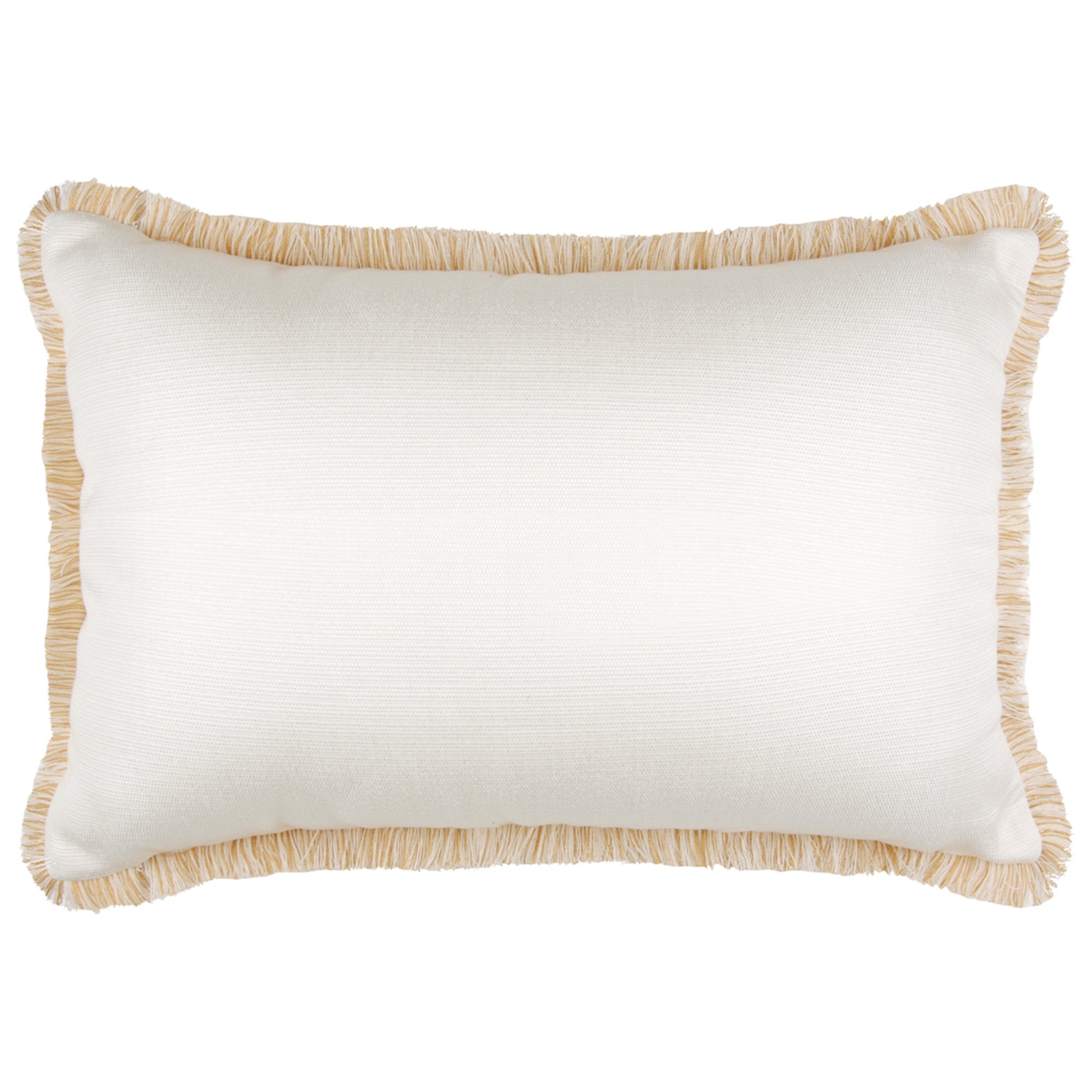 Cushion Cover-Coastal Fringe-Solid White-35cm x 50cm