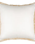 Cushion Cover-Coastal Fringe-Solid White-45cm x 45cm