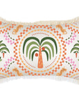 Cushion Cover-Coastal Fringe-Palm Mosaic White-35cm x 50cm