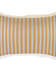 Cushion Cover-Coastal Fringe-Candy Stripe Mustard-35cm x 50cm