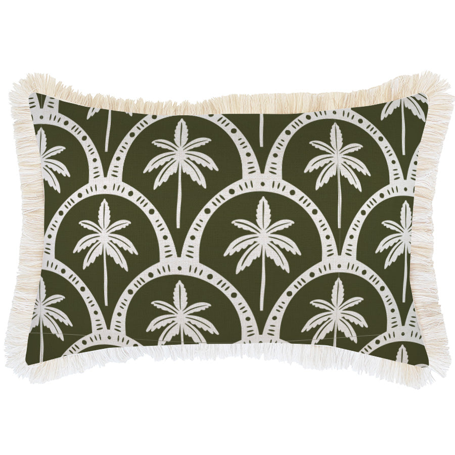 Cushion Cover-Coastal Fringe-Corfu Euclayptus-35cm x 50cm