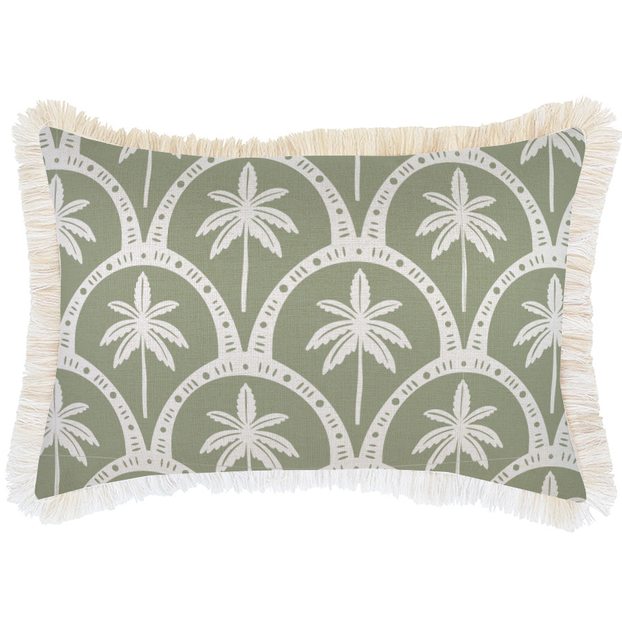 Cushion Cover-Coastal Fringe-Corfu Sage-35cm x 50cm