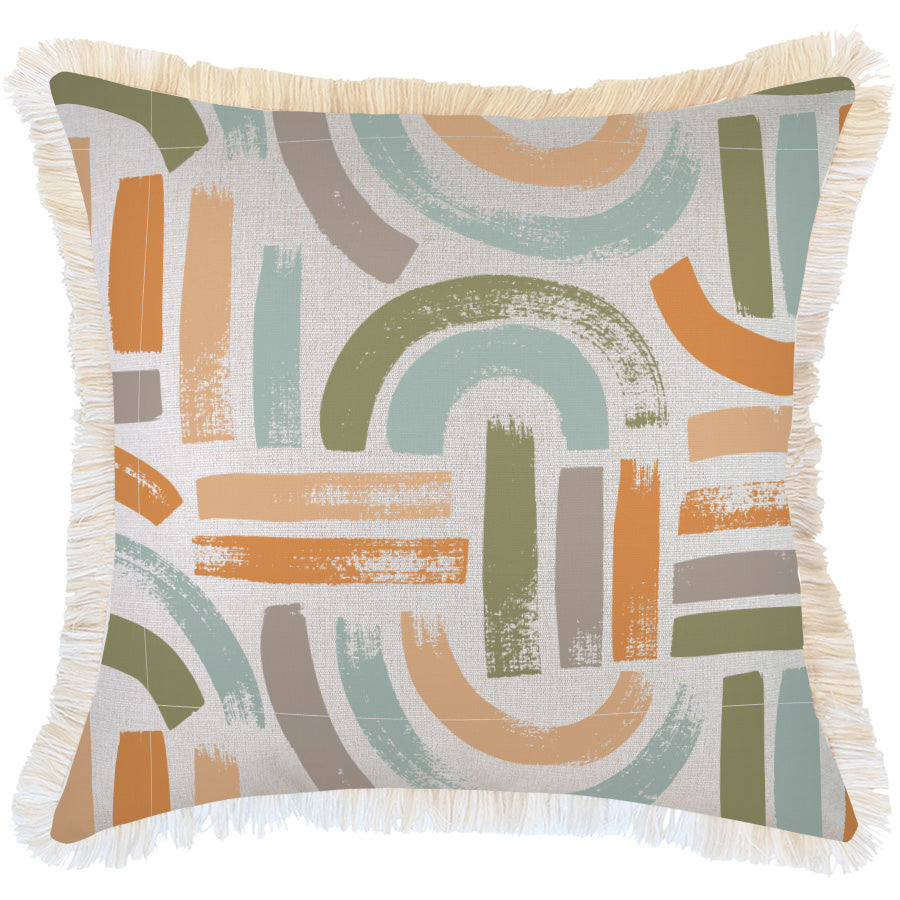 Cushion Cover-Coastal Fringe-Painterly-60cm x 60cm