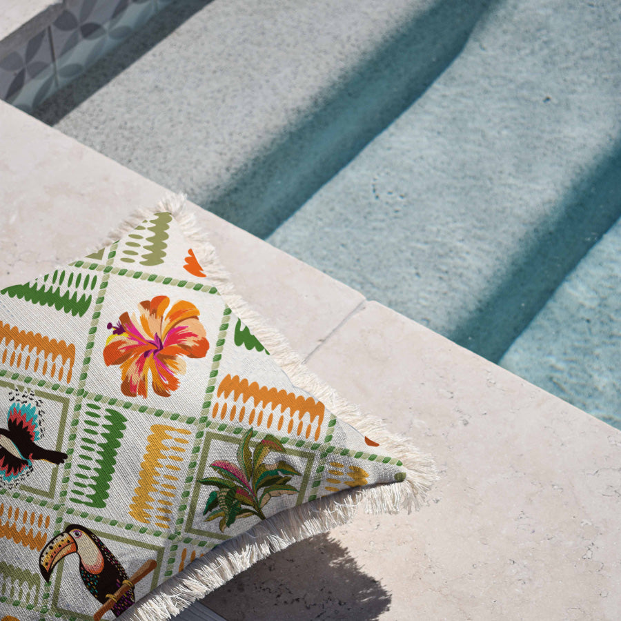 Cushion Cover-Coastal Fringe-Sanctuary-60cm x 60cm