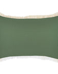 Cushion Cover-Coastal Fringe-Solid Dusty Green-35cm x 50cm
