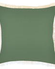 Cushion Cover-Coastal Fringe-Solid Dusty Green-45cm x 45cm