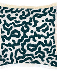 Cushion Cover-Coastal Fringe-Earth Teal-45cm x 45cm