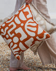 Cushion Cover-Coastal Fringe-Sand Beige-45cm x 45cm