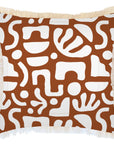 Cushion Cover-Coastal Fringe-Sand Terracotta-60cm x 60cm