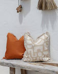Cushion Cover-Coastal Fringe-Solid Terracotta-45cm x 45cm
