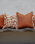 Cushion Cover-Coastal Fringe-Solid Terracotta-45cm x 45cm
