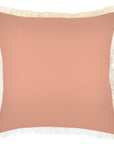 Cushion Cover-Coastal Fringe-Solid Peachy Pink-45cm x 45cm