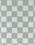 Round Placemat-Coastal Fringe-Check Seafoam-40cm