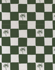 Cushion Cover-With Piping-Check Palm Kale-45cm x 45cm