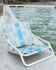 Designer Beach Chair-Blue Grey