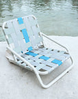 Designer Beach Chair-Blue Grey