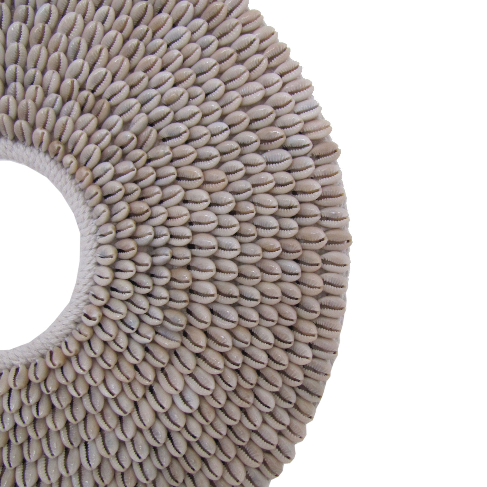 Tribal Shell Decor Stand-Beige Cowrie Shells-Medium
