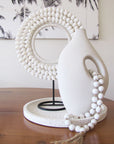 Tribal Shell Decor Stand-White Shells-Medium