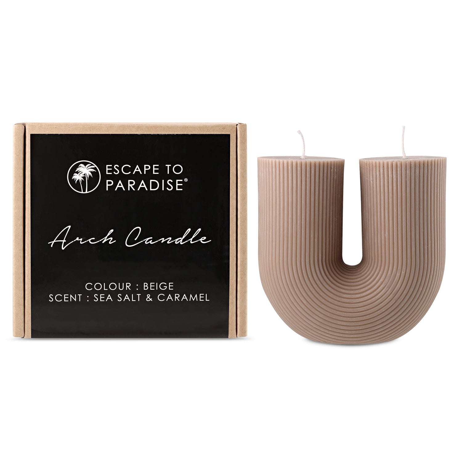 Arch Candle-Beige-Sea Salt & Caramel