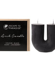 Arch Candle-Black-Cranberry