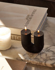 Arch Candle-Black-Cranberry