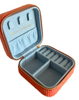 Small Corduroy Jewellery Box-Orange Sun