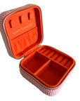Small Corduroy Jewellery Box-Pink Pineapple