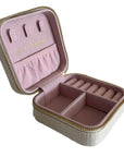 Small Jewellery Box-Natural Check Palm