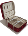 Small Velvet Jewellery Box-Red