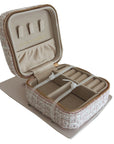 Small Tweed Jewellery Box-Pale Pink